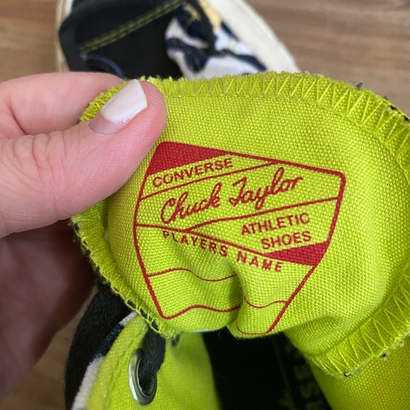 Converse Women's Chuck 70 Hi Velvet Egret/Black/Lime Twist-Size 6.5 - Picture 11 of 12